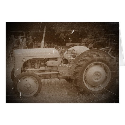 Sepia afbeelding  grijs Massey Fergison Tractor (Voorkant Horizontaal)