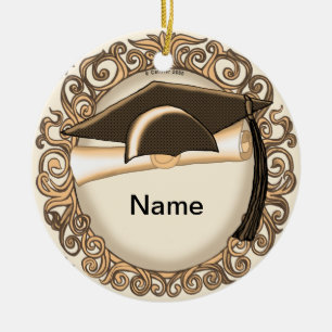 Sepia afstudeerhoed ornament