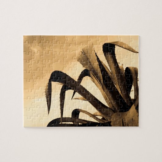 Sepia aloe cactus-Plant Legpuzzel (Horizontaal)