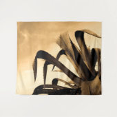 Sepia Aloe Plant Tapestry Wandkleed (Voorkant (horizontaal))