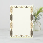 Sepia Argyle Pattern DIY-kaart Kaart (Staand voorkant)