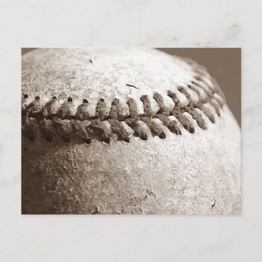 Sepia Baseball Briefkaart (Voorkant)