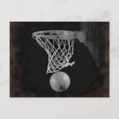 Sepia Basketball Briefkaart (Voorkant)