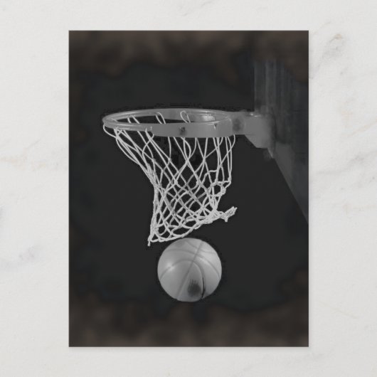 Sepia Basketball Briefkaart (Voorkant)