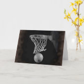 Sepia Basketball Kaart (Gele Bloem)