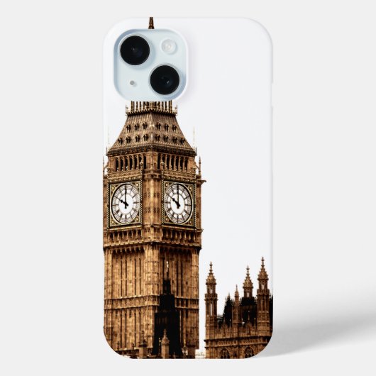 Sepia Big Ben Tower Case-Mate iPhone Case (Achterkant)