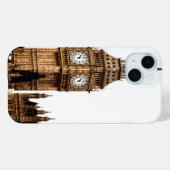 Sepia Big Ben Tower Case-Mate iPhone Case (Achterkant (horizontaal))