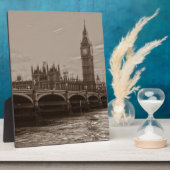 Sepia Big Ben Tower Palace van Westminster Fotoplaat (Zijkant)