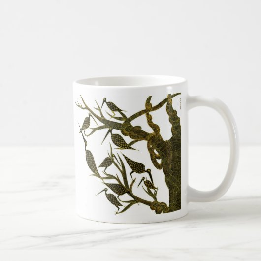 Sepia Birds Mug Koffiemok (Rechts)