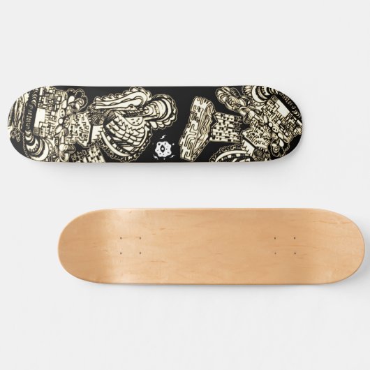 Sepia Black Cool Skateboard (Horizontaal)