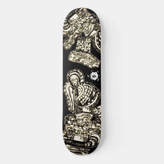 Sepia Black Cool Skateboard (Voorkant)