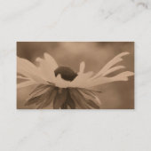 Sepia Black Eyed Susan Flower Carte de visite (Dos)