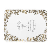 Sepia Botanische Bruiloft Save The Date Magneet (Horizontaal)