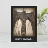  Sepia Brooklyn Bridge Kaart (Staand voorkant)