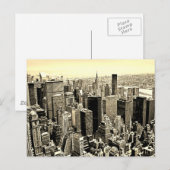 Sepia Brown New York City Old Style Briefkaart (Voorkant / Achterkant)