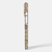 Sepia brown scrollwork patroon Case-Mate iPhone case (Achterkant / Links)