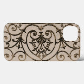 Sepia brown scrollwork patroon Hoesje-Mate iPhone  Case-Mate iPhone Case (Achterkant (horizontaal))