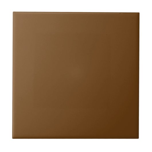 Sepia Brown Solid Color Tile Tegeltje (Voorkant)