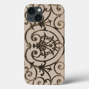 Sepia bruin scrollwerk patroon Case-Mate iPhone ho 13 Hoesje