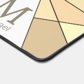 Sepia brun rétro Mosaic Triangle Motif Monogramme (Coin)