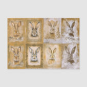 Sepia Bunny Artwork, Easter Crafts EV3R Decoupage Tissuepapier (Voorkant)