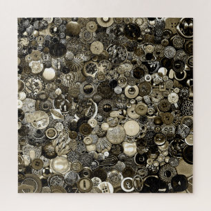 Sepia Buttonnen die volwassen patiënten uitdagen Legpuzzel