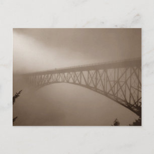 Sepia Carte Postale Bridge Disapts Mist Voyage