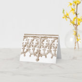 Sepia Cathedraal Note Cards Kaart (Gele Bloem)