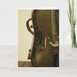 Sepia Cello-wenskaart Kaart