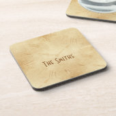 Sepia Clock Face Steampunk Bier Onderzetter (Linkerzijde)