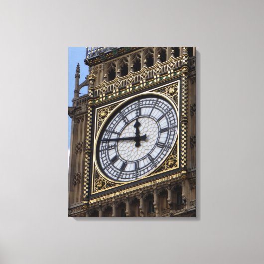 Sepia Close-up Big Ben London Reizen Canvas Afdruk (Voorkant)