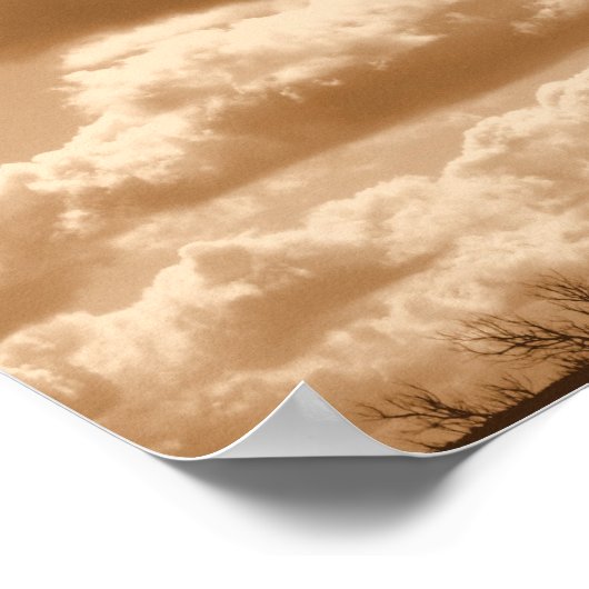 Sepia Clouds Poster (Coin)