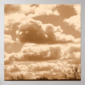 Sepia Clouds Poster (Devant)
