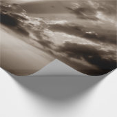 Sepia Clouds, Sky & Sunset Motivatie Vrijheid Cadeaupapier (Hoek)