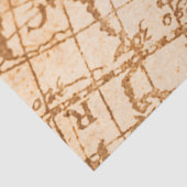 Sepia Compass Map ontkoppeling van ontkoppeling Tissuepapier (Detail)