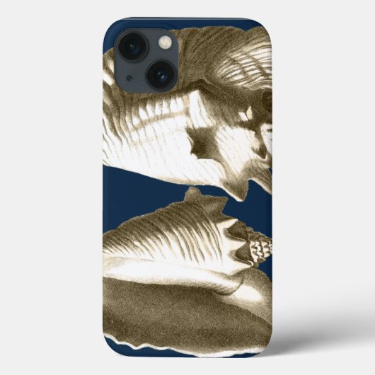 Sepia Conch Seashells Case-Mate iPhone Case (Achterkant)