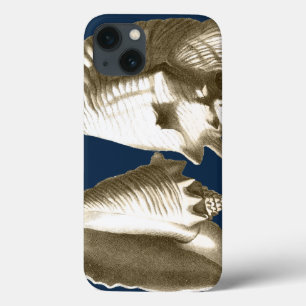 Sepia Conch Seashells iPhone 13 Hoesje