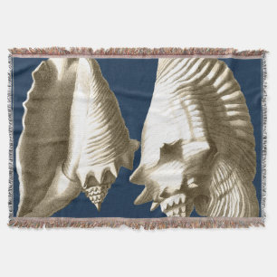 Sepia Conch Seashells Deken