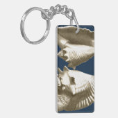 Sepia Conch Seashells Sleutelhanger (Voorkant Links)