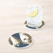 Sepia Conch Seashells Zandsteen Onderzetter (Zijkant)