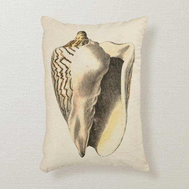  Sepia Conch Shell Decoratief Kussen (Voorkant(Verticaal))