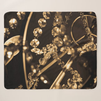 Sepia Crystal Chandelier Sherpa Deken