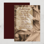 Sepia Dahlia Fête des mariées Invitation (Devant / Derrière)