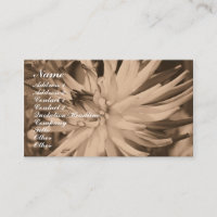 Sepia Dahlia Flower Visitekaartje fotografie