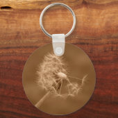 Sepia Dandelion Sleutelhanger (Voorkant)