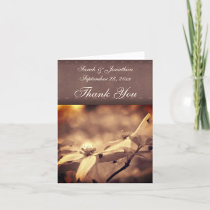 Sepia Dogwood Weddenschap Hartelijk dank Bedankkaart