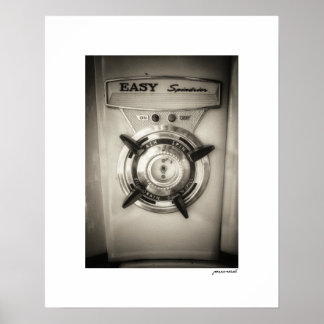 Sepia Easy Spindrier Dial Poster Afdruk