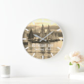 Sepia-effect foto van Yachts Lining to Race Grote Klok (Huis)