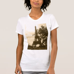 Sepia Eiffel Tower T-shirt
