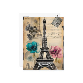 Sepia Eiffeltoren Briefkaart